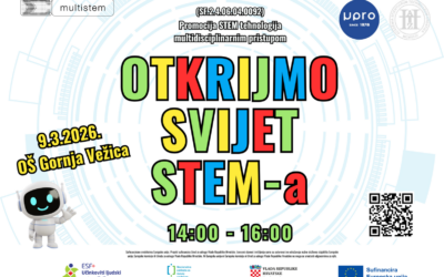 Otkrijmo svijet STEM-a u ponedjeljak 9. ožujka 2026. od 14 do 16 sati u našoj OŠ Gornja Vežica