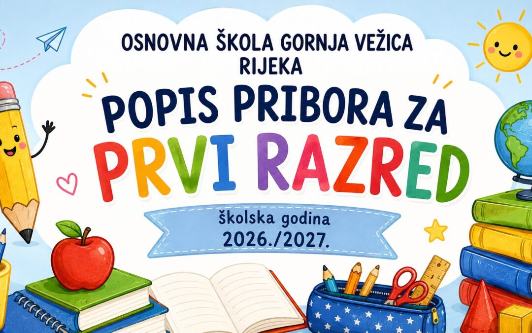 POPIS PRIBORA ZA PRVI RAZRED školska godina 2026./2027.